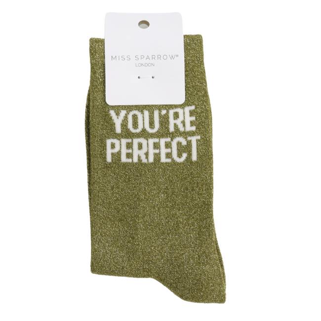 Socken Glitter Statement You’re Perfect