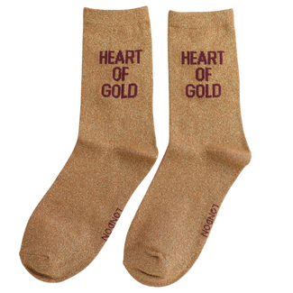 Miss Sparrow Socken Glitter Statement Heart of Gold