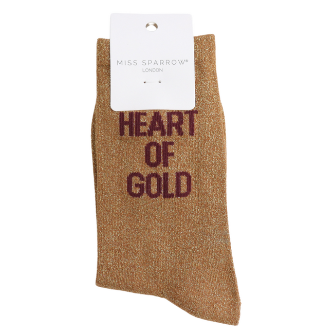 Socken Glitter Statement Heart of Gold