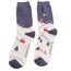 Miss Sparrow Männer-Socken Bamboo Winter Night blue