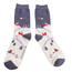 Mens Socks Bamboo Winter Night blue