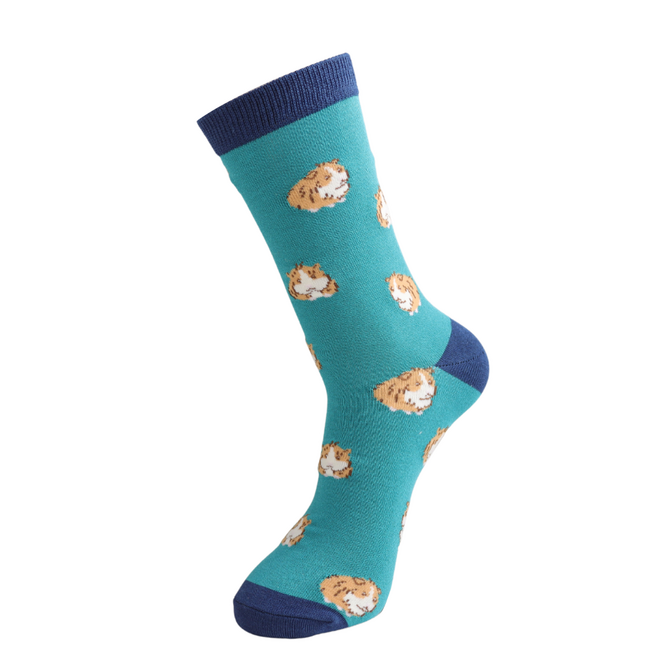 Männer-Socken Bamboo Guinea Pigs teal