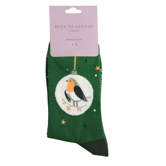 Socken Bamboo Bauble Robin green