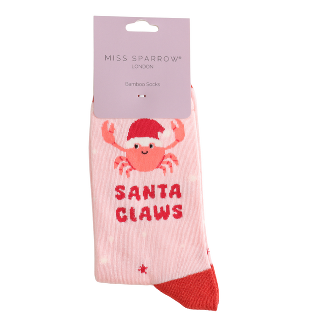 Socken Bamboo Santa Claws pink