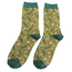Socks Bamboo Flowers and Vines olive