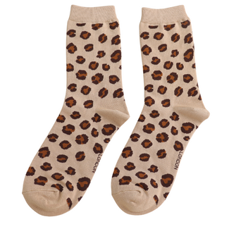 Miss Sparrow Socks Bamboo Simply Leopard beige