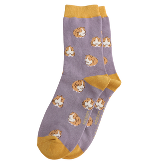 Miss Sparrow Socks Bamboo Guinea Pigs mauve