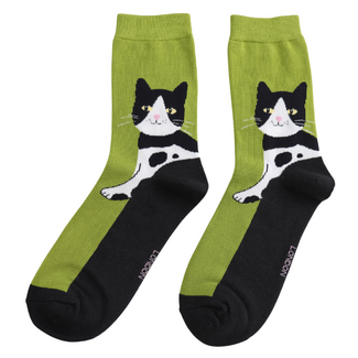 Miss Sparrow Socken Bamboo Long Cats green