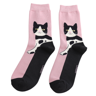 Miss Sparrow Socks Bamboo Long Cats pink