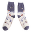 Socks Bamboo Winter Night blue