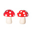Sass & Belle Salt and Pepper Red Mushroom Set of 2