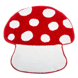 Sass & Belle Carpet/ Bath Mat Red Mushroom