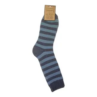 Jess & Lou Männer-Socken Super Soft Stripe steel blue