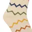 Socken Ribbed Zig-Zag cream