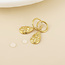 14k Gold plated waterproof Earrings Hoop Teardrop textured