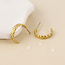 14k Gold plated waterproof Earrings Hoop Brady Soft Braid