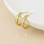 14k Gold plated waterproof Earrings Hoop Brady Soft Braid