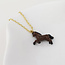 Gold plated Necklace Enamel Beauty Horse