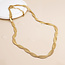 14k Gold plated waterproof Necklace Plaited Chain