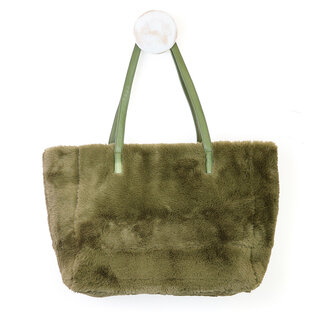 POM Totebag Natalia Faux Fur khaki