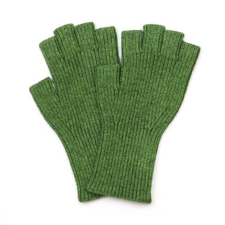 POM Gloves Fingerless Ribbed Jasmin green