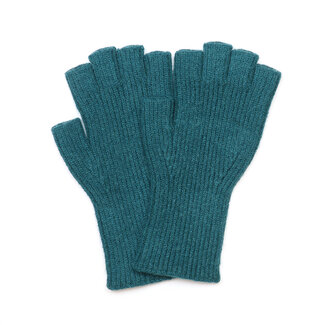 POM Gloves Fingerless Ribbed Jasmin teal