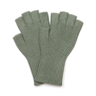 POM Gloves Fingerless Ribbed Jasmin sage