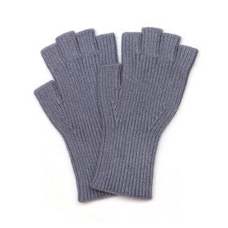 POM Gloves Fingerless Ribbed Jasmin dusty blue