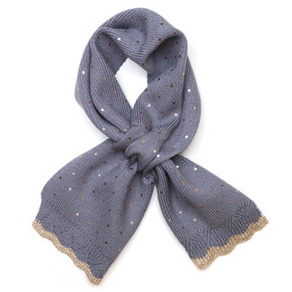 POM Scarf Pull Through Jasmin dusty blue