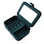 Jewellery Box medium Velvet Embroidered Cranes & Flowers teal