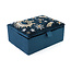Jewellery Box small Velvet Embroidered Celestial Night Sky blue