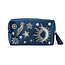 Wash Bag Velvet Embroidered Clestial Night Sky blue