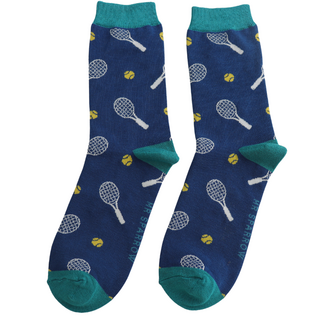 Miss Sparrow Männer-Socken Bamboo Tennis navy