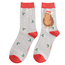Socken Bamboo Festive Hedgehog silver
