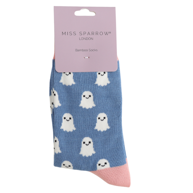 Socken Bamboo Friendly Ghosts denim