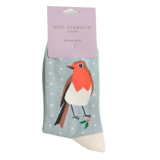 Socken Bamboo Robin duck egg