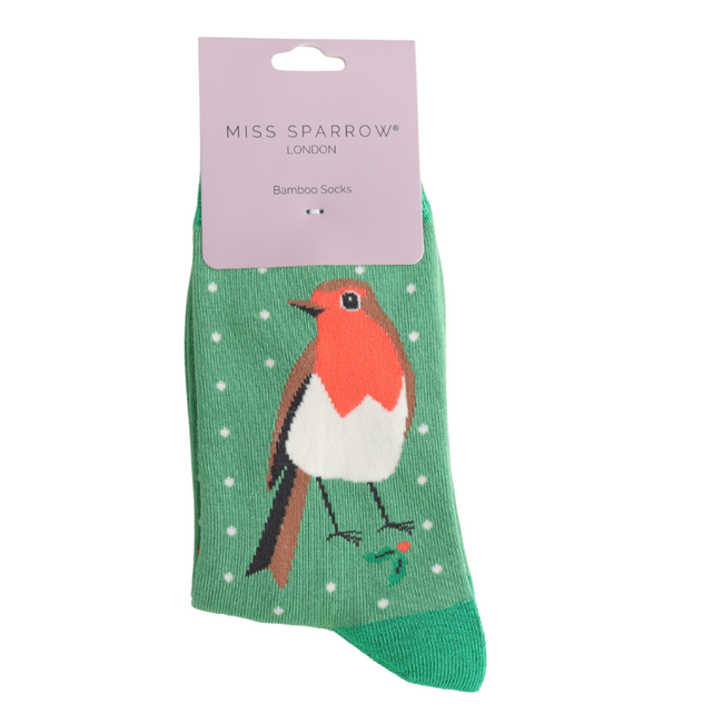 Socks Bamboo Robin green