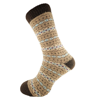 Gemjar Socken Men Wollmix Fairisle beige