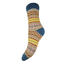Gemjar Socken Wollmix Fairisle blue/beige/yellow
