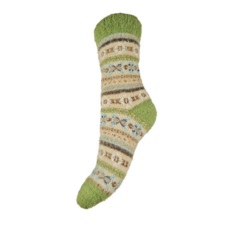 Gemjar Socken Wollmix Fairisle blue/green/pink