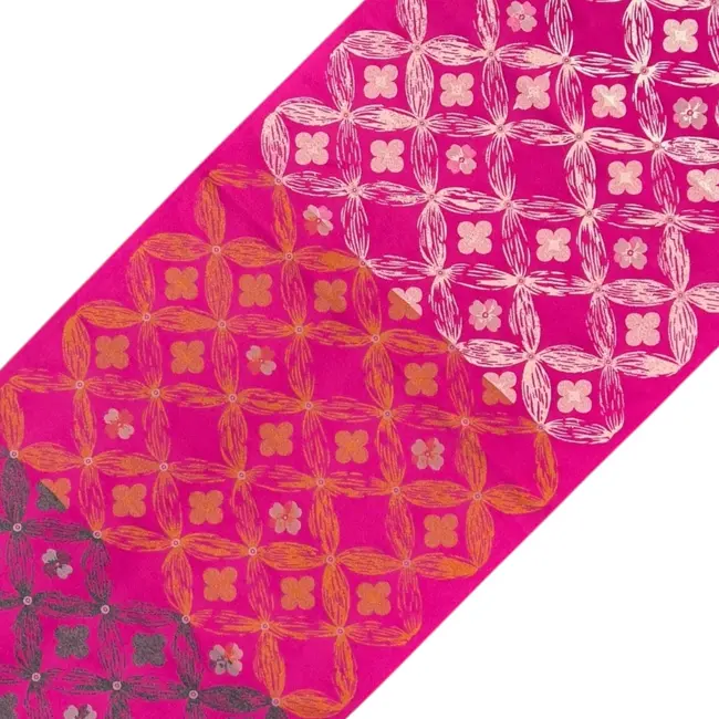 Schal Cashmere Mix Geometric Bloom pink