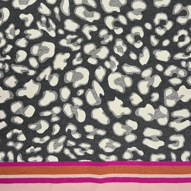 Schal Cashmere Mix Leopard Border pink