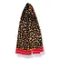 Schal Cashmere Mix Leopard Border red