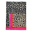 Schal Cashmere Mix Leopard Border red