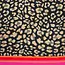Schal Cashmere Mix Leopard Border red