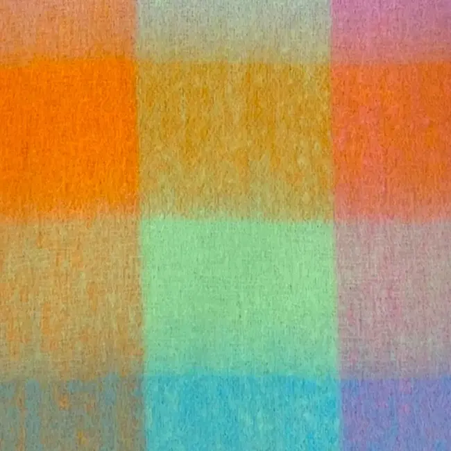 Schal Wool Mix Soft Checked with Tassel pinata