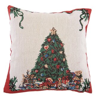 Clayre & Eef Kissen Christmas Tree beige
