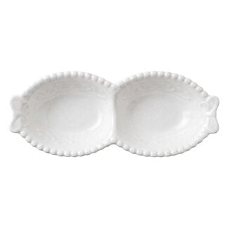 Clayre & Eef Bowl Pearl double round white