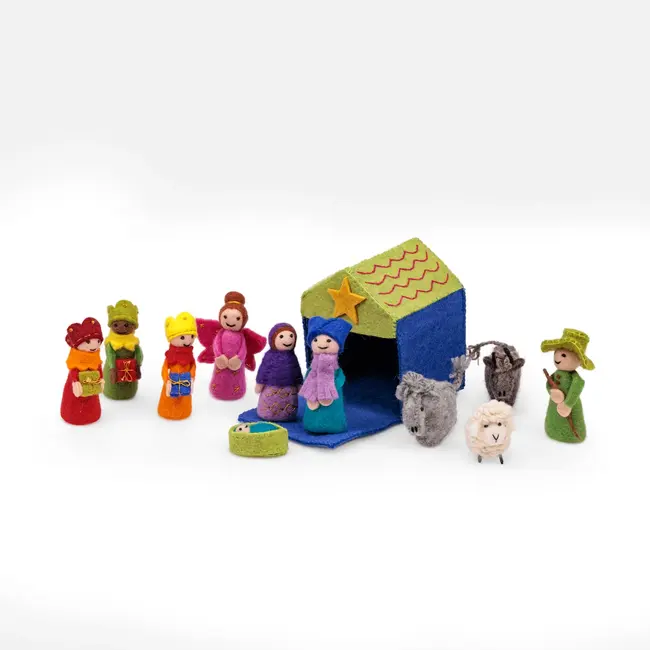 Filz-Weihnachtskrippe multicolour