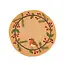 Felt coaster 35 cm rond Roodborstje beige